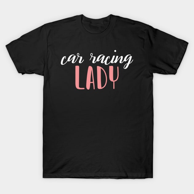 car racing lady - car racing girl T-Shirt by bsn